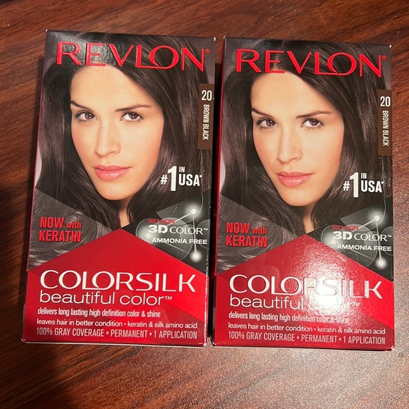 2 Revlon color silk hair color shade- 20 brown black - Picture 1 of 7